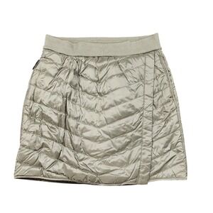 NWT Adventure Ultra Light Down Wrap Green Skirt Snap Front Fleece Lined Sz M
